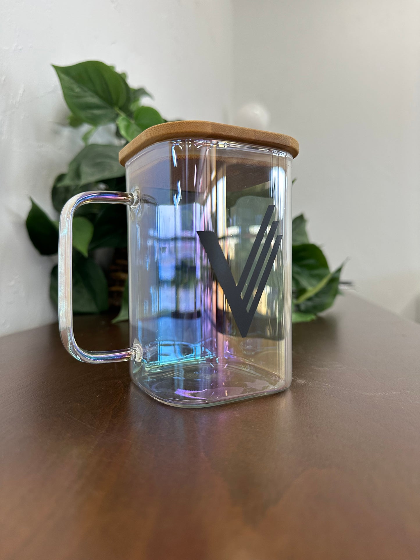 Iridescent Coffee Mug with Straw- 20 oz